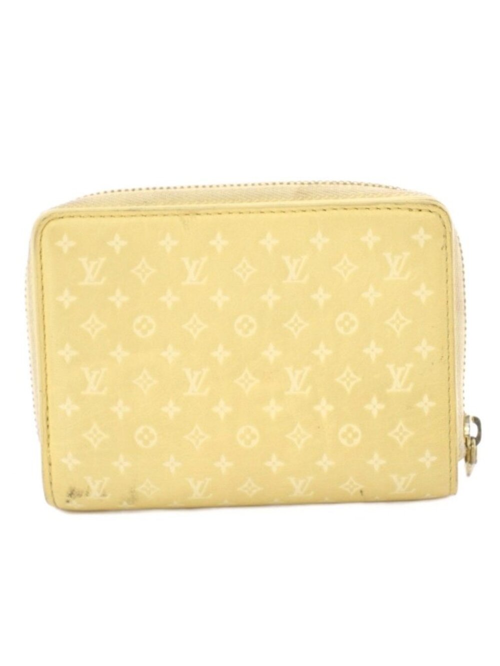 Louis Vuitton Portefeuille Lou Nanogram Wallet Bifold Coin Purse Yellow